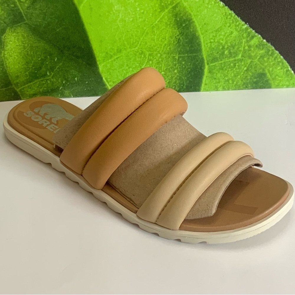 New Sorel Leather Women’s Ella II Puff Slide /Ceramic Size 5.5 & 10